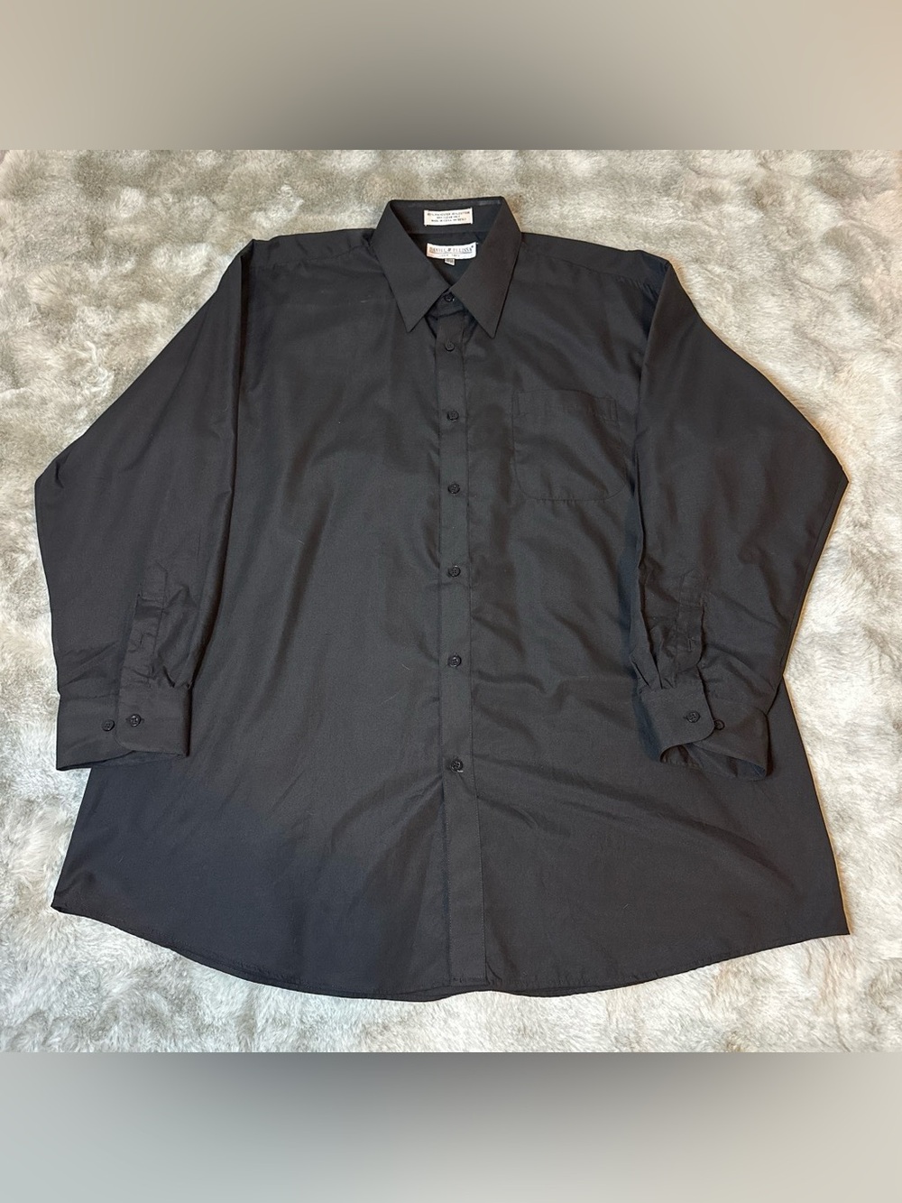 Classic Black Long-Sleeve Dress Shirt by Daniel Ellissa-0361